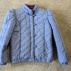Vintage Quilted Puffer Jacket. Periwinkle Blue. Sz Small